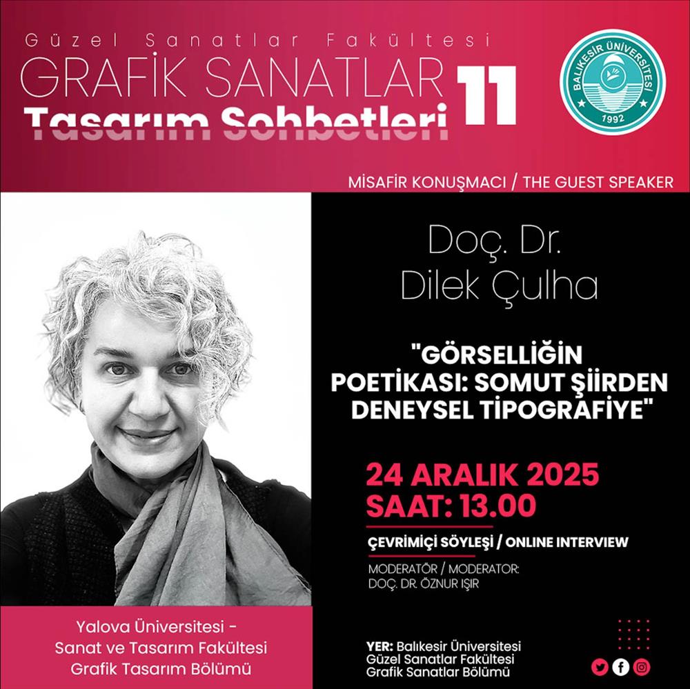 Öğretim Üyemiz Doç. Dilek Çulha Balıkesir Üniversitesi Güzel Sanatlar Fakültesi'nde Söyleşi Gerçekleştirdi