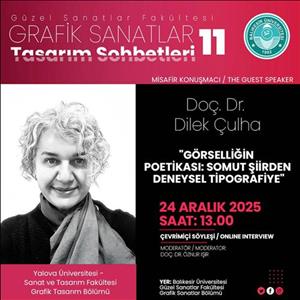 Öğretim Üyemiz Doç. Dilek Çulha Balıkesir Üniversitesi Güzel Sanatlar Fakültesi'nde Söyleşi Gerçekleştirdi